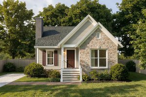 House Design - Exterior - Front Elevation for Traditional House Plan #79-161 - 3 bed, 2 bath