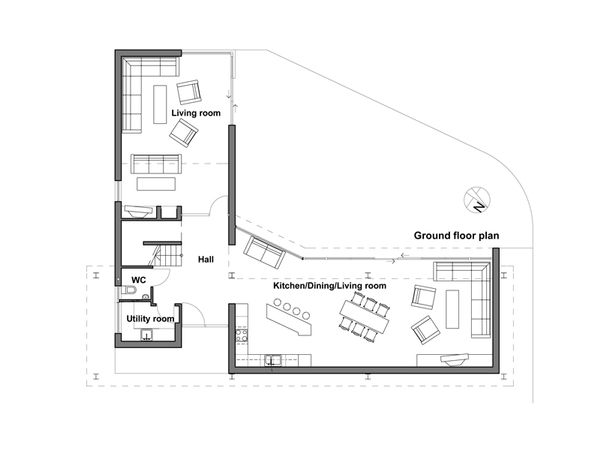Modern Floor Plan - Main Floor Plan #520-1