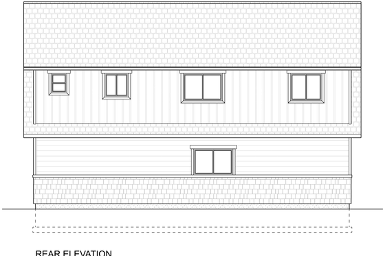 Exterior - Rear Elevation for Traditional House Plan #126-162 - 2 bed, 1.5 bath