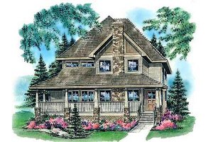 Country Exterior - Front Elevation Plan #18-291