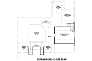 Floor Plan - Upper Floor for Southern House Plan #81-1097 - 3 bed, 2 bath