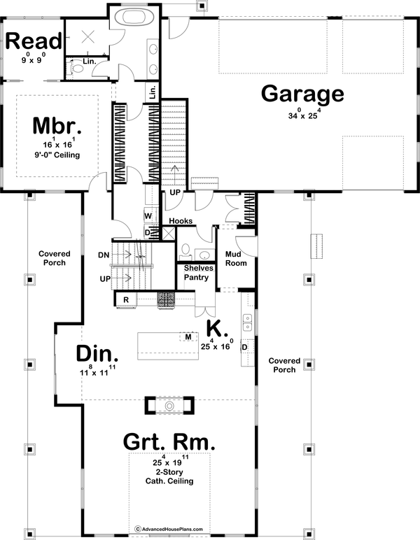 Barndominium Floor Plan - Main Floor Plan #455-249