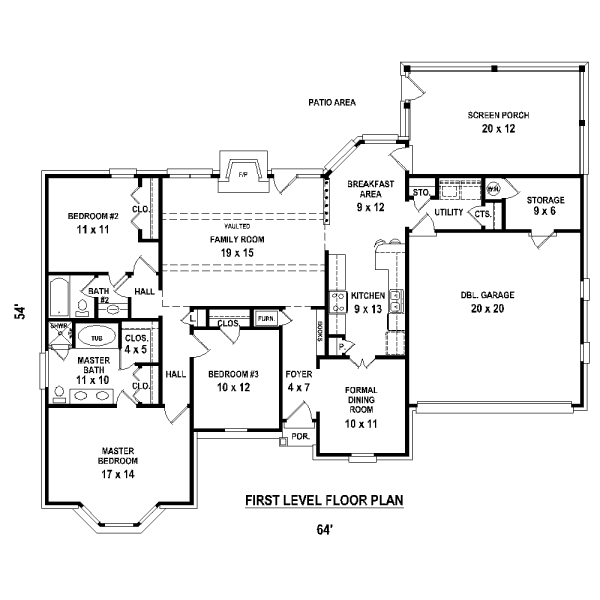 Southern Floor Plan - Main Floor Plan #81-13907