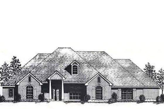 Exterior - Front Elevation for Colonial House Plan #310-823 - 4 bed, 3 bath