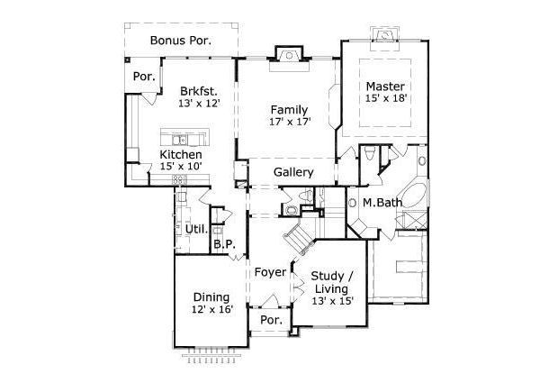 European Floor Plan - Main Floor Plan #411-717
