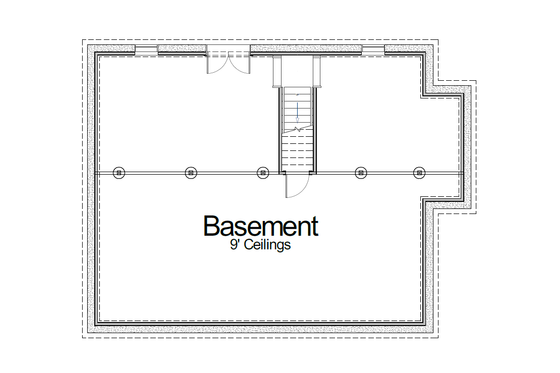 Floor Plan - Lower Floor for Country House Plan #1116-34 - 3 bed, 2.5 bath