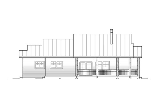Exterior - Other Elevation for Cottage House Plan #124-1302 - 3 bed, 2 bath