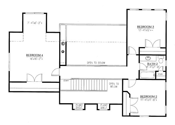 House Plan Design - Craftsman Floor Plan - Upper Floor Plan #437-119