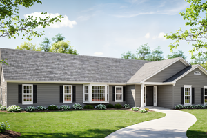 Ranch Exterior - Front Elevation Plan #30-181