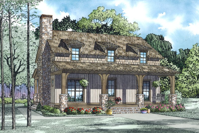 Country Style House Plan - 3 Beds 2.5 Baths 1712 Sq/Ft Plan #17-2521