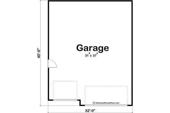 Floor Plan - Main Floor for Traditional House Plan #455-62, 0 bath