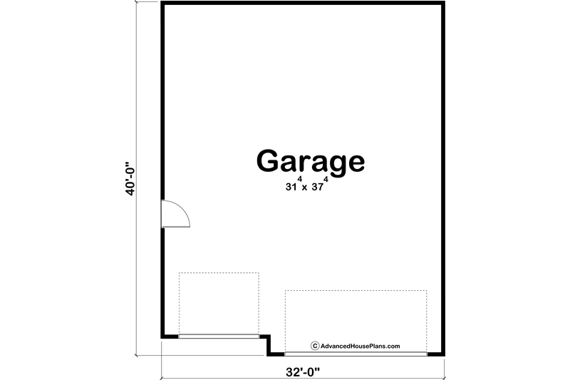 Architectural House Design - Floor Plan - Main Floor for Traditional House Plan #455-62, 0 bath