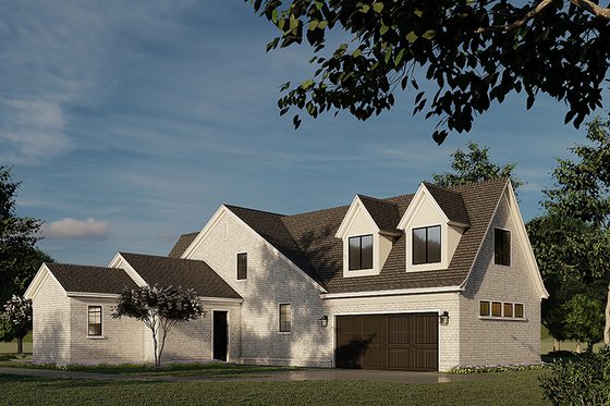 Exterior - Rear Elevation for European House Plan #923-186 - 4 bed, 3.5 bath