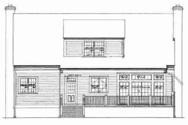 Dream House Plan - Exterior - Rear Elevation for Colonial House Plan #72-327 - 3 bed, 3 bath