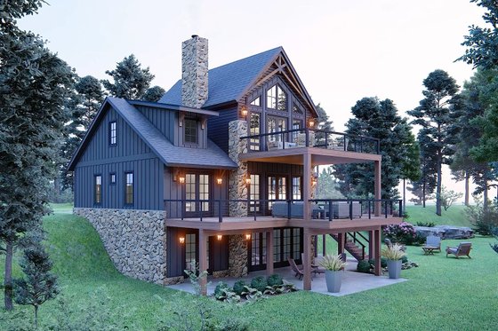Exterior - Front Elevation 6 for Contemporary House Plan #932-1170 - 4 bed, 4 bath