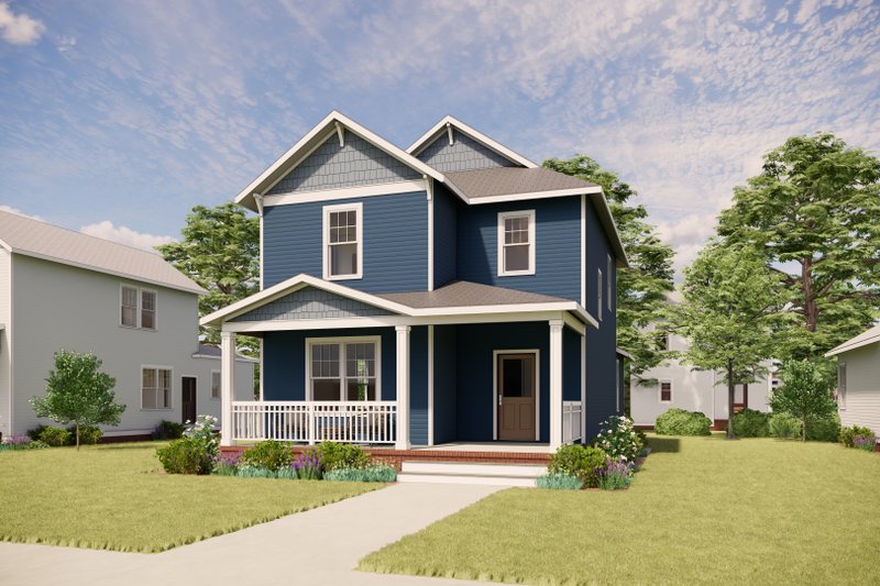 House Plan Design - Exterior - Front Elevation 2 for Victorian House Plan #936-42 - 4 bed, 2 bath