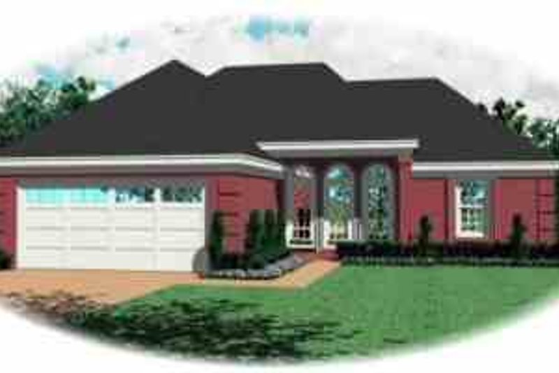 Exterior - Front Elevation 2 for European House Plan #81-173 - 3 bed, 2 bath