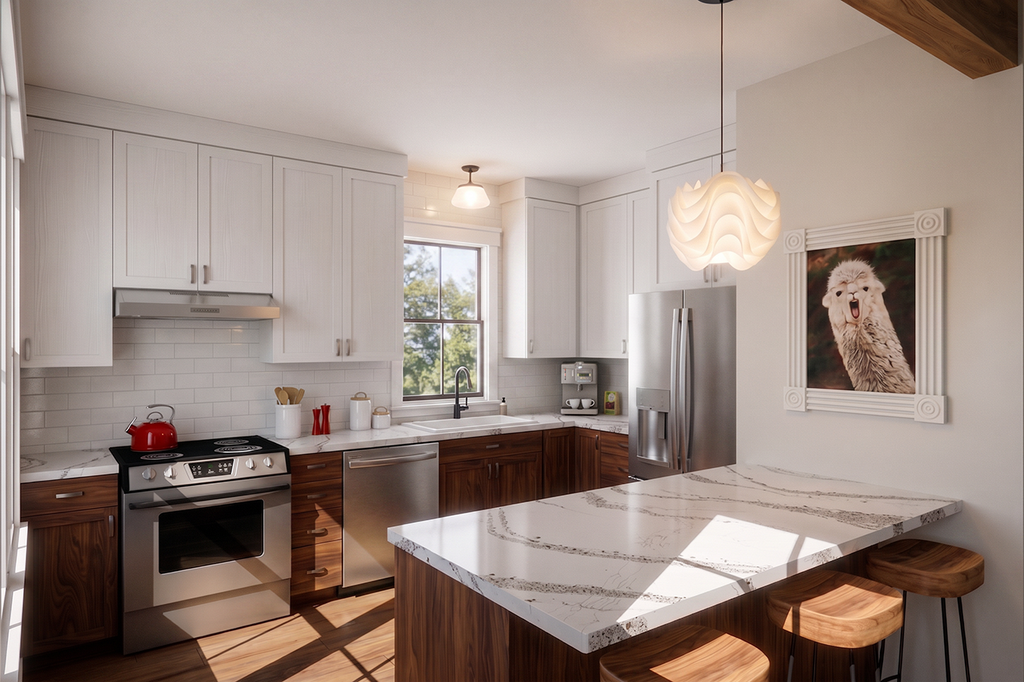 Interior - Kitchen for Modern House Plan #1099-21 - 2 bed, 1 bath