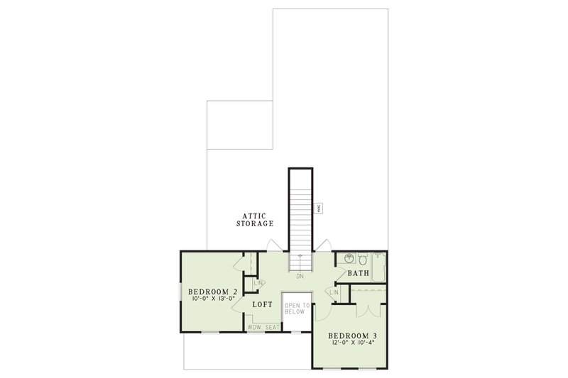 Dream House Plan - Floor Plan - Upper Floor for Craftsman House Plan #17-2909 - 3 bed, 2 bath
