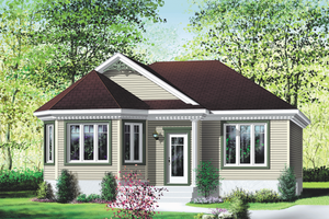 Cottage Exterior - Front Elevation Plan #25-114