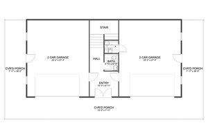 Floor Plan - Main Floor for Traditional House Plan #1060-297 - 1 bed, 1.5 bath