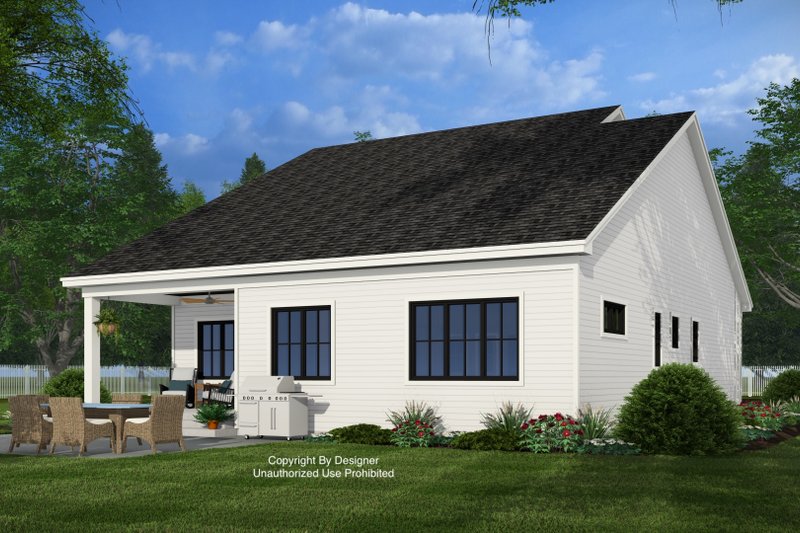 Home Plan - Exterior - Rear Elevation 1 for Farmhouse House Plan #51-1554 - 4 bed, 4.5 bath