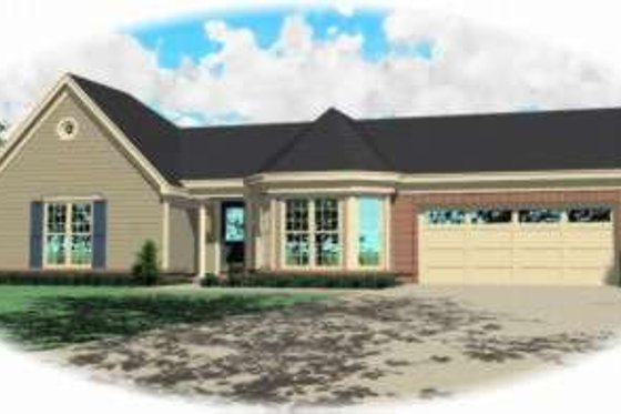 Exterior - Front Elevation for Traditional House Plan #81-779 - 3 bed, 2 bath