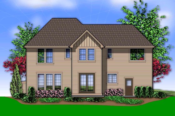 Rear View - 2600 square foot Traditional Home