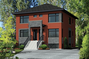 Contemporary Exterior - Front Elevation Plan #25-4557