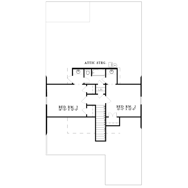 Southern Floor Plan - Upper Floor Plan #17-270