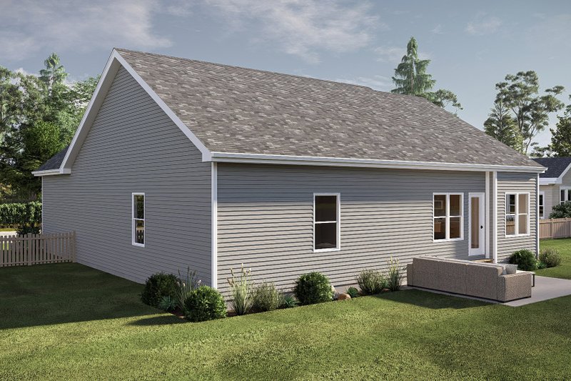 House Blueprint - Exterior - Rear Elevation 1 for Traditional House Plan #455-728 - 3 bed, 2 bath