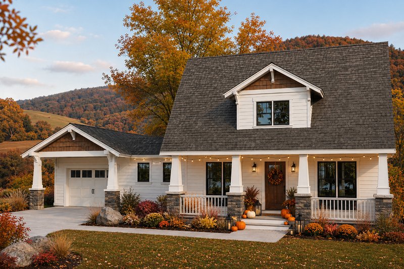 Architectural House Design - Exterior - Other Elevation 3 for Bungalow House Plan #124-736 - 3 bed, 2.5 bath