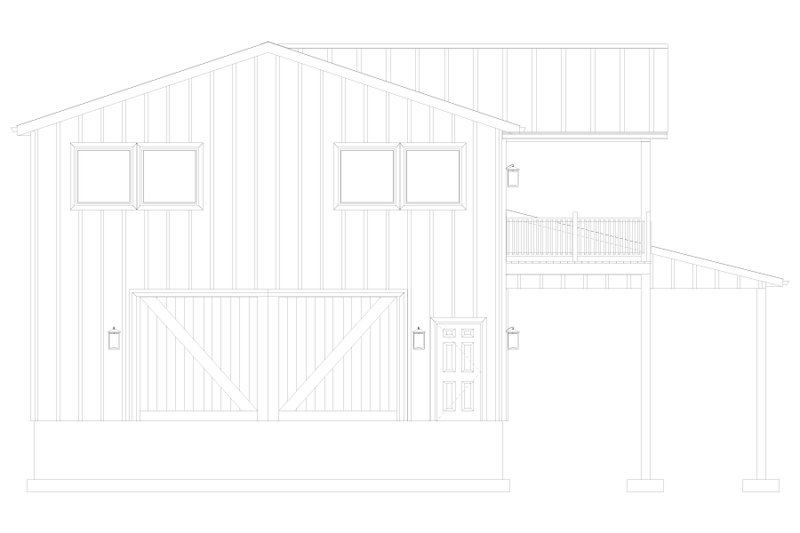 House Blueprint - Exterior - Front Elevation 2 for Farmhouse House Plan #1060-193 - 2 bed, 3 bath