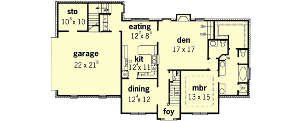 European Floor Plan - Main Floor Plan #16-204