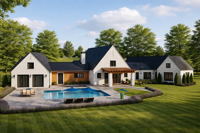 Dream House Plan - Exterior - Rear Elevation for Contemporary House Plan #928-377 - 3 bed, 3.5 bath