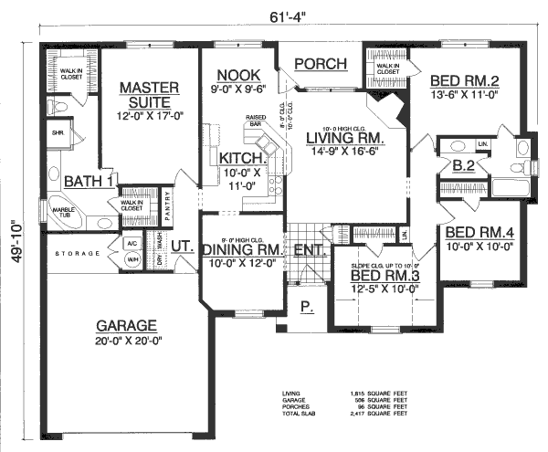 Traditional Floor Plan - Main Floor Plan #40-414