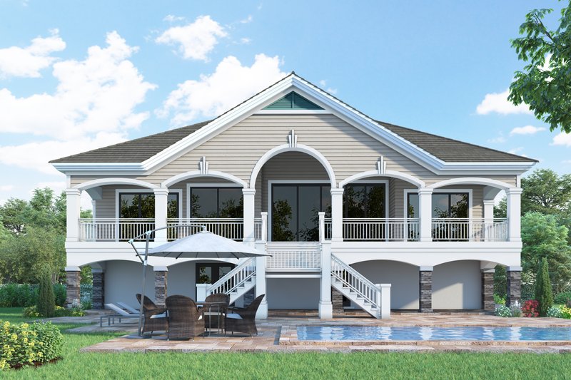 Home Plan - Exterior - Rear Elevation for Southern House Plan #930-163 - 3 bed, 3 bath