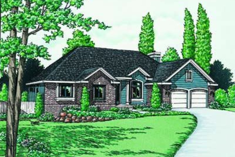 Traditional Style House Plan - 3 Beds 2 Baths 1967 Sq/Ft Plan #20-646