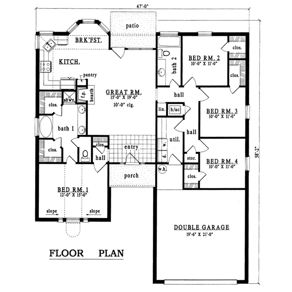 Traditional Floor Plan - Main Floor Plan #42-195