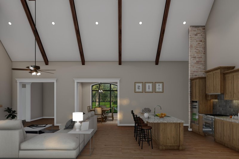 Architectural House Design - Interior - Family Room for European House Plan #923-7 - 3 bed, 2.5 bath
