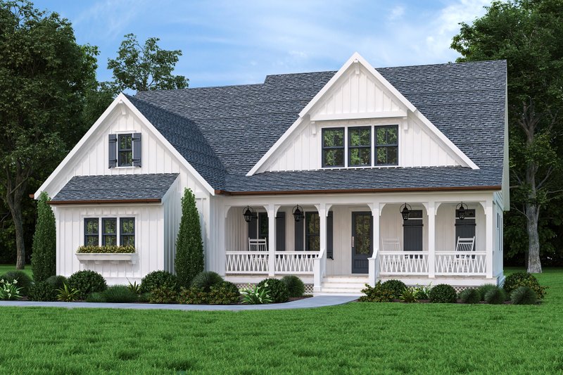 Dream House Plan - Farmhouse Exterior - Front Elevation Plan #927-1019