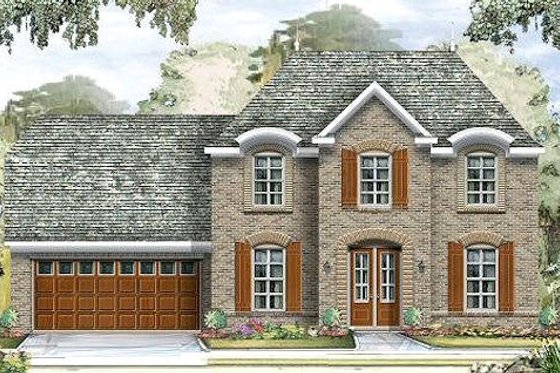 Exterior - Front Elevation for European House Plan #424-226 - 3 bed, 2.5 bath