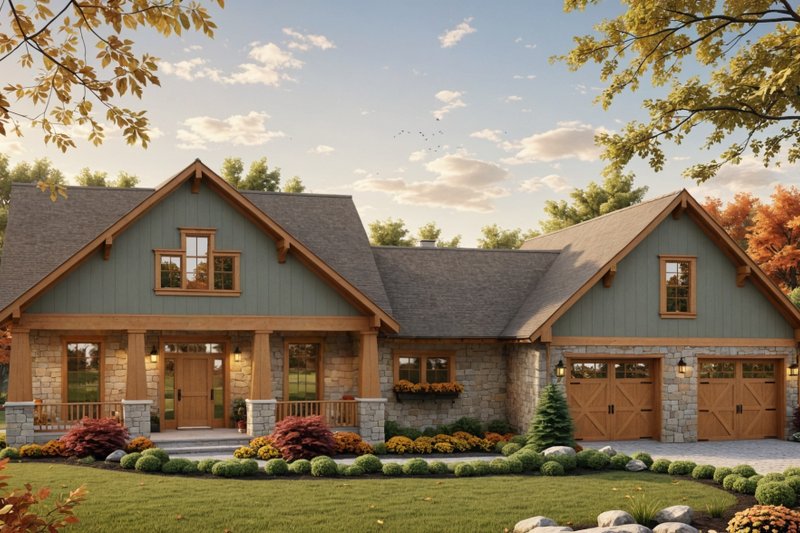 Home Plan - Exterior - Front Elevation 2 for Craftsman House Plan #21-527 - 3 bed, 2.5 bath