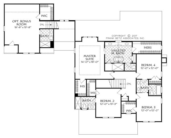 Farmhouse Floor Plan - Upper Floor Plan #927-992