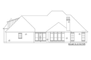 Exterior - Rear Elevation for Traditional House Plan #1074-88 - 4 bed, 3.5 bath