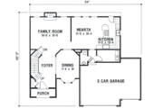 European Style House Plan - 4 Beds 2 Baths 2677 Sq/Ft Plan #67-729 