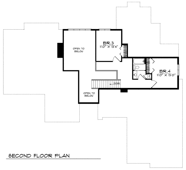 House Plan Design - Southern Floor Plan - Upper Floor Plan #70-484