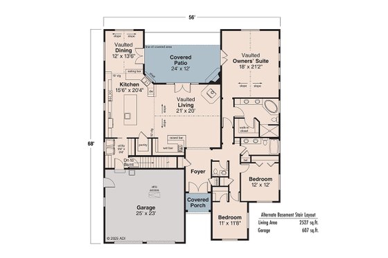 Floor Plan - Other Floor for Traditional House Plan #124-1117 - 3 bed, 2.5 bath