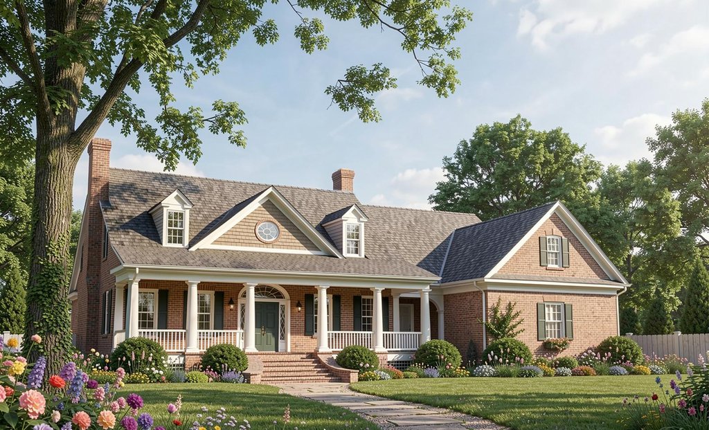 Exterior - Front Elevation 2 for Southern House Plan #137-185 - 4 bed, 3 bath