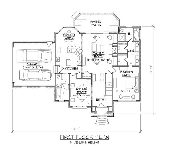 Home Plan - Traditional Floor Plan - Main Floor Plan #1054-69